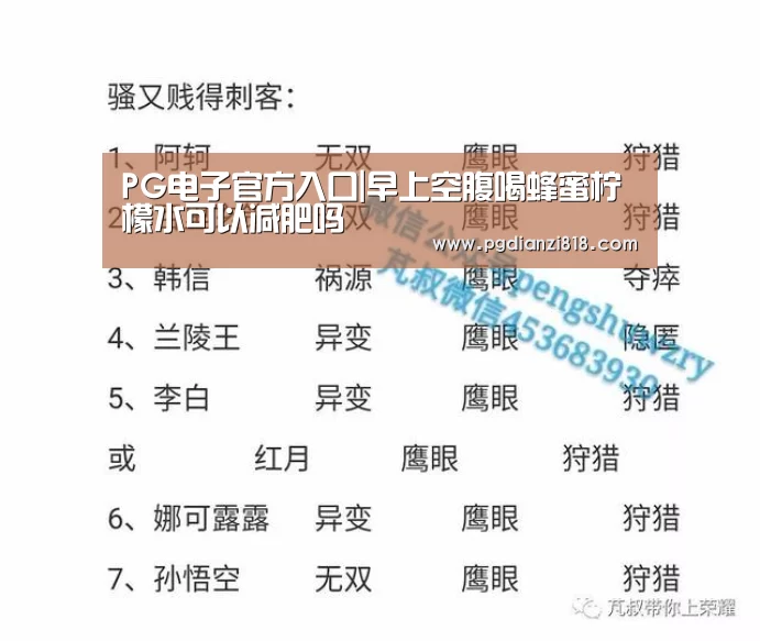 PG电子官方入口|早上空腹喝蜂蜜柠檬水可以减肥吗(图2) PG官方网站